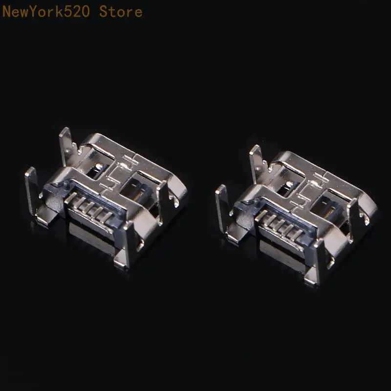 10 Pcs Micro USB Type B 5 Pin Female Socket Connector 4 Legs 90 Degree N84C