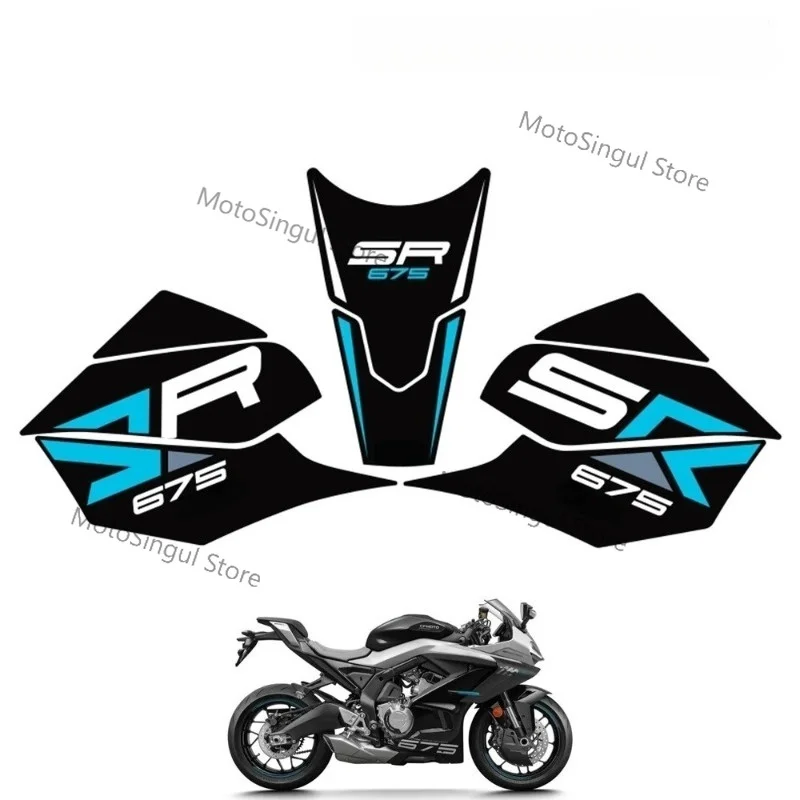 For CFMOTO 675SR 675 SR 675 SS CF Moto 675SR-R 675 SR-R Motorcycle Tank Pad Sticker Anti Slip Gas Knee Grip Protection Decals
