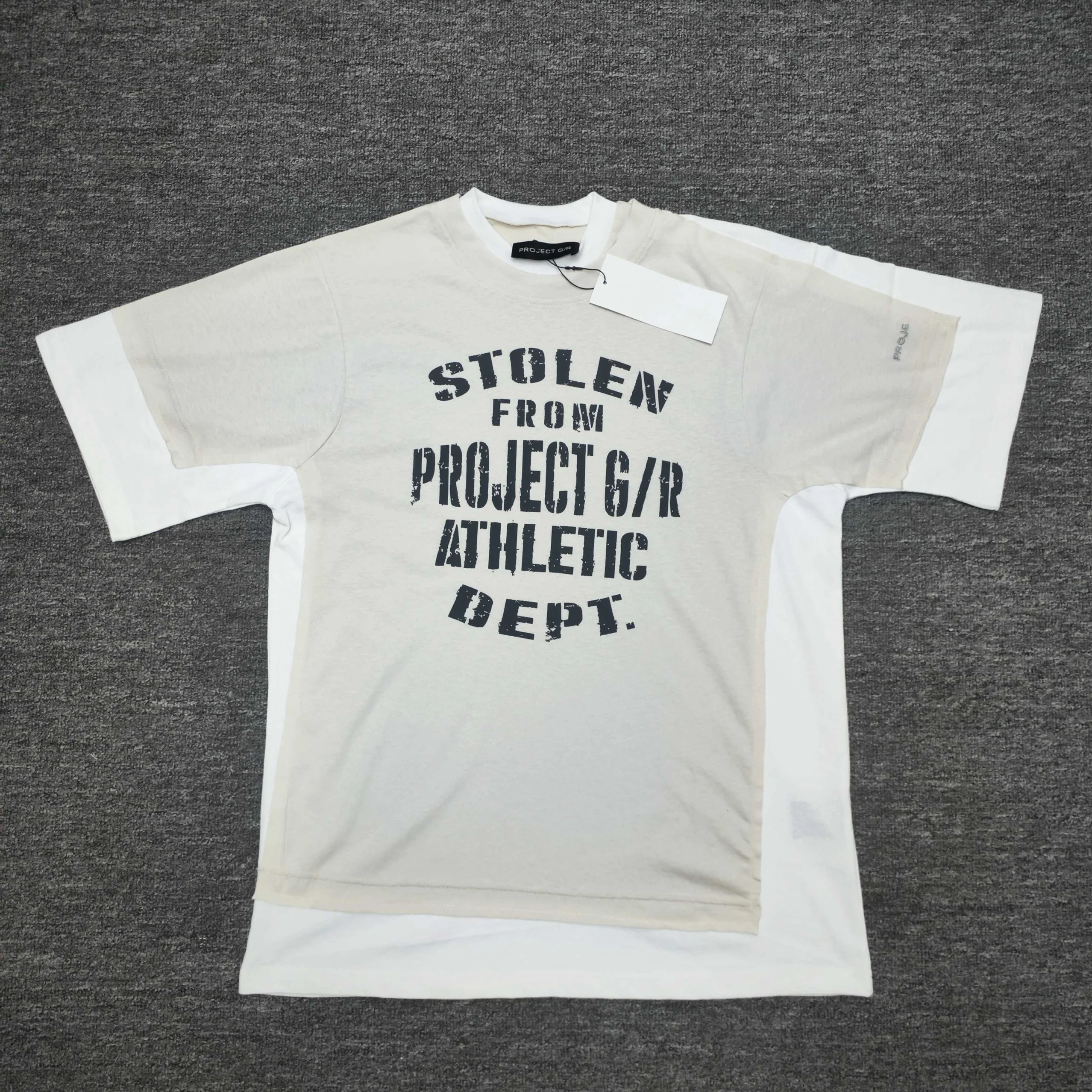 

Футболка Visual Disloion Splicing ort Sve Ailz Porject 24ss свободного кроя из чистого хлопка, модный городской стиль для подростков