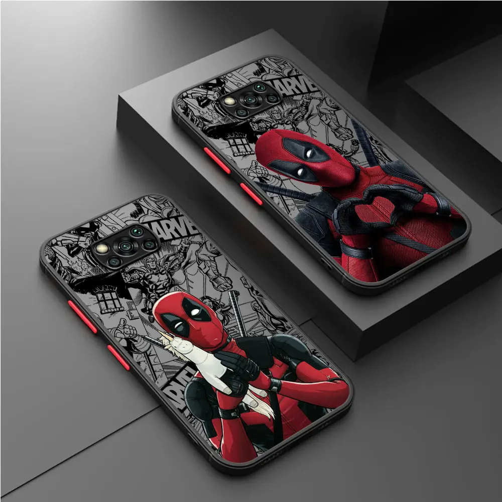 Case for Xiaomi Poco X5 Pro C51 M5 F3 M5s X4 GT C50 X4 Pro X3 NFC C40 X3 Cover Marvel Deadpool Soft Armor