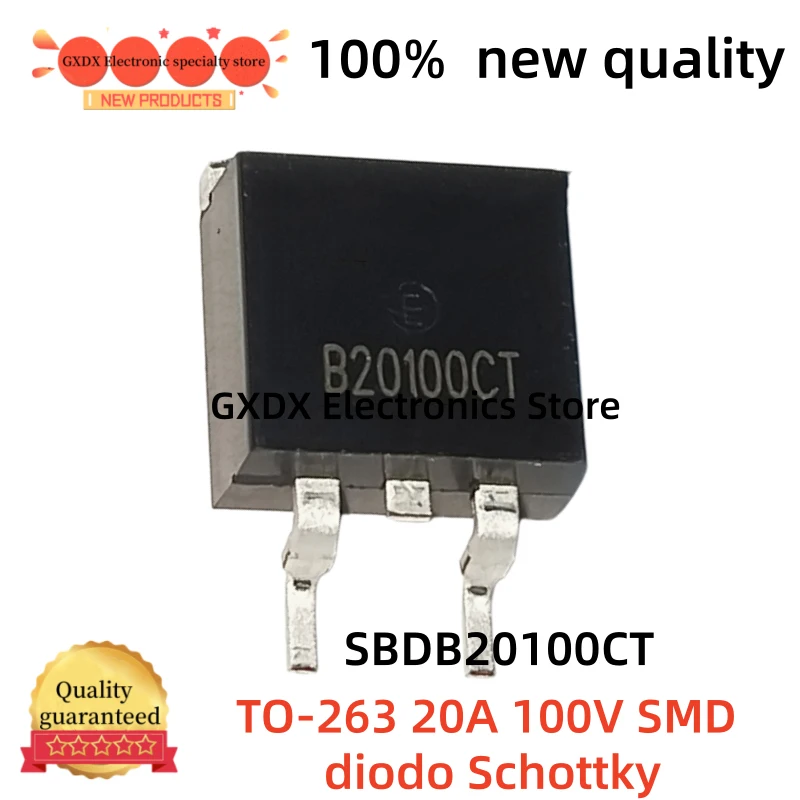 10-20-30-40-50pcs 100% new SBDB20100CT TO-263 B20100CT B20100 SBDB20100 20A 100V SMD Schottky diode