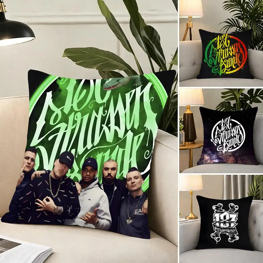 Rap Group S-187 Strassenbande Cushion Cover Portable floor cushion for travel Yoga Minimalist text 2way tricot