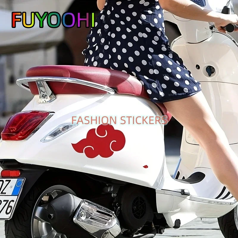 

FUYOOHI Red Cloud Decals: Waterproof, Scratch-Resistant Stickers For Motorcycle, Car, Truck, Accessories - A Symbol Of Good Luck