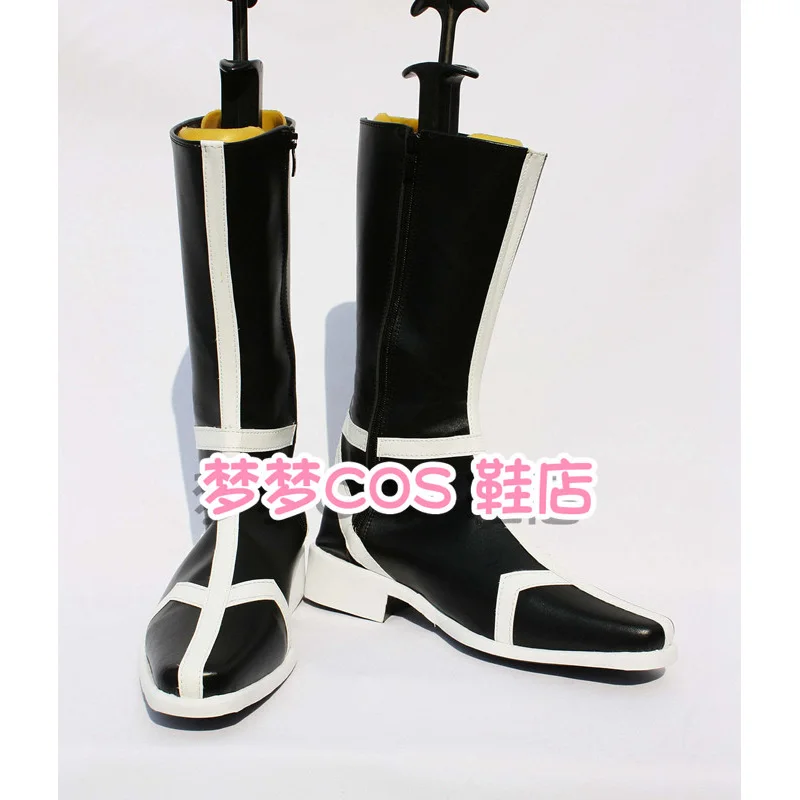 Anime BLEACH Arrancar Cosplay Shoes Black Long PU Leather Flat Sole Boots For Halloween Carnival