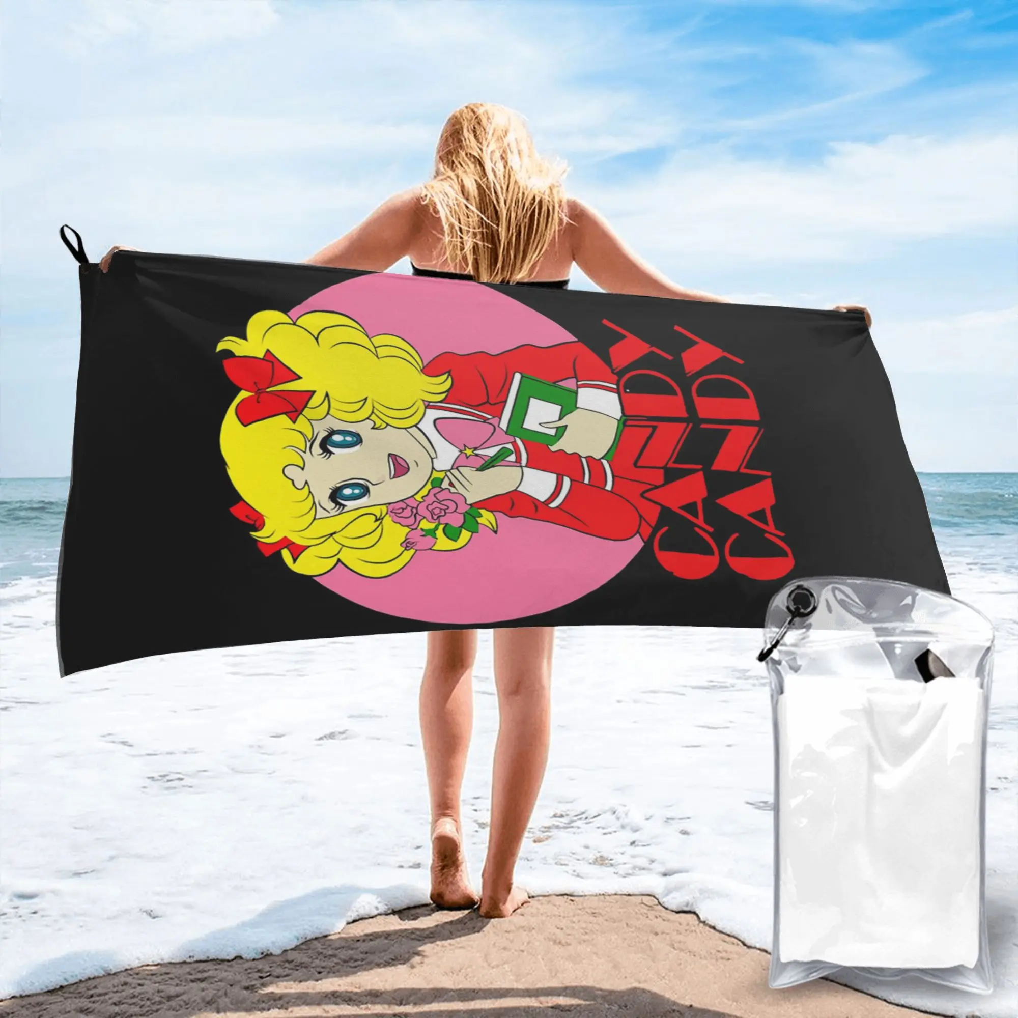 Candy Candy Anime Japan Essential Beach Towel Soft Microfiber Quick Dry Absorbent Quick Towels For Yoga