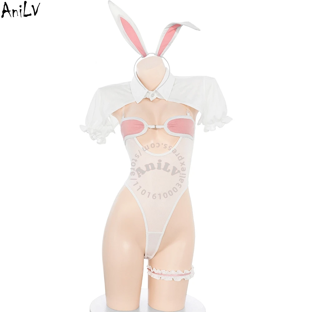 

AniLV аниме кролик девушка униформа горничной сексуальное женское белье кролик студенческое боди наряды эротические пижамы костюмы косплей