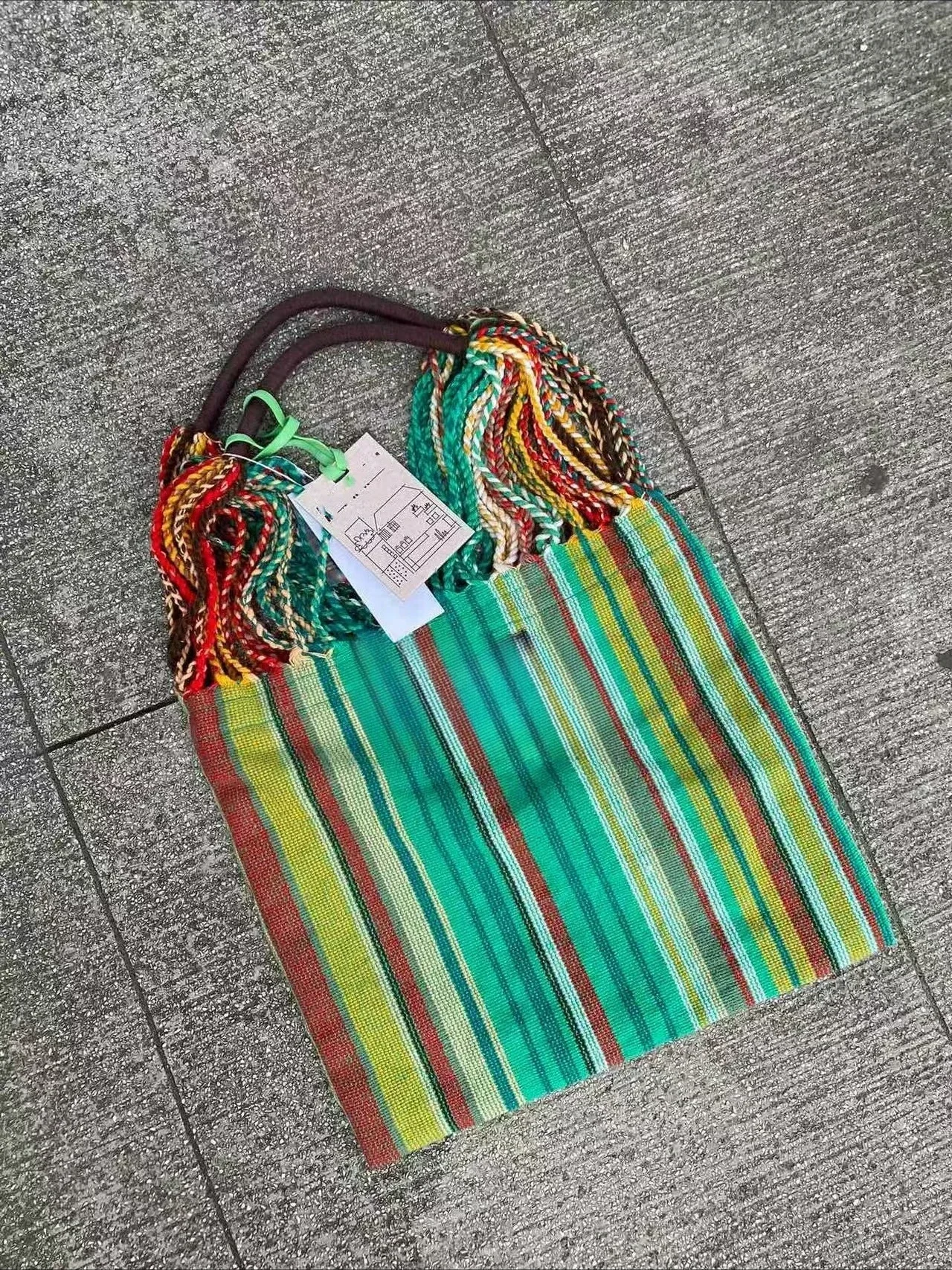 Bolso Tote Tejido con Bloques de Color Estilo Marni 2026, Bolso Grande de Mano y Hombro Casual