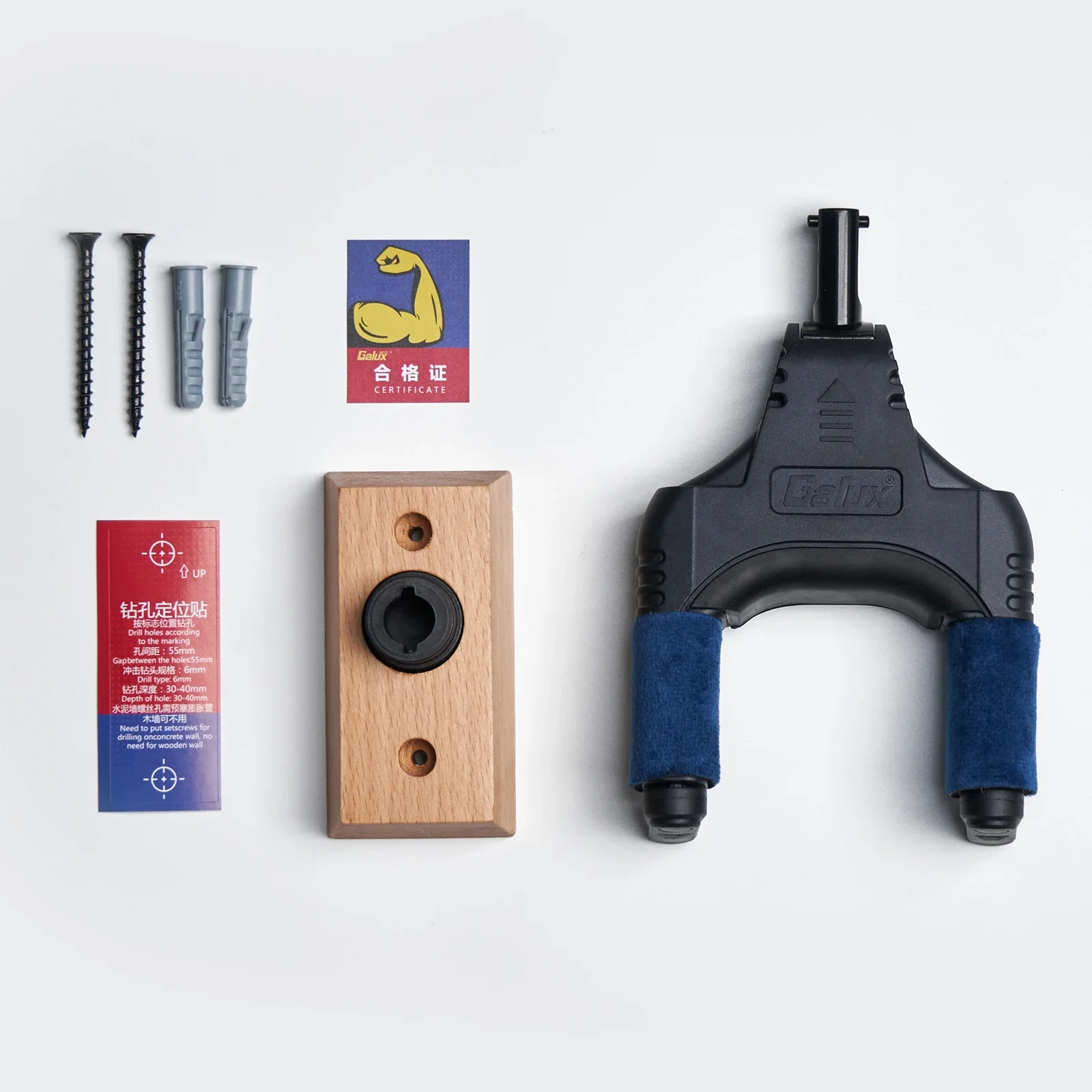 Wall Mount Guitar Hook Stringed Wooden Musical Instrument Accessories Self-Locking Hanger Holder for Guitar Ukulele Violin