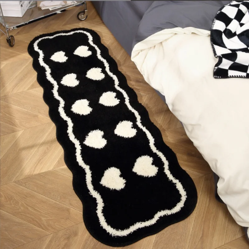 40x120cm Thickened Bedroom Long Strip Bedside Carpet Simple Style Window Living Room Sofa Foot Pad Tea Table Bathroom Rug