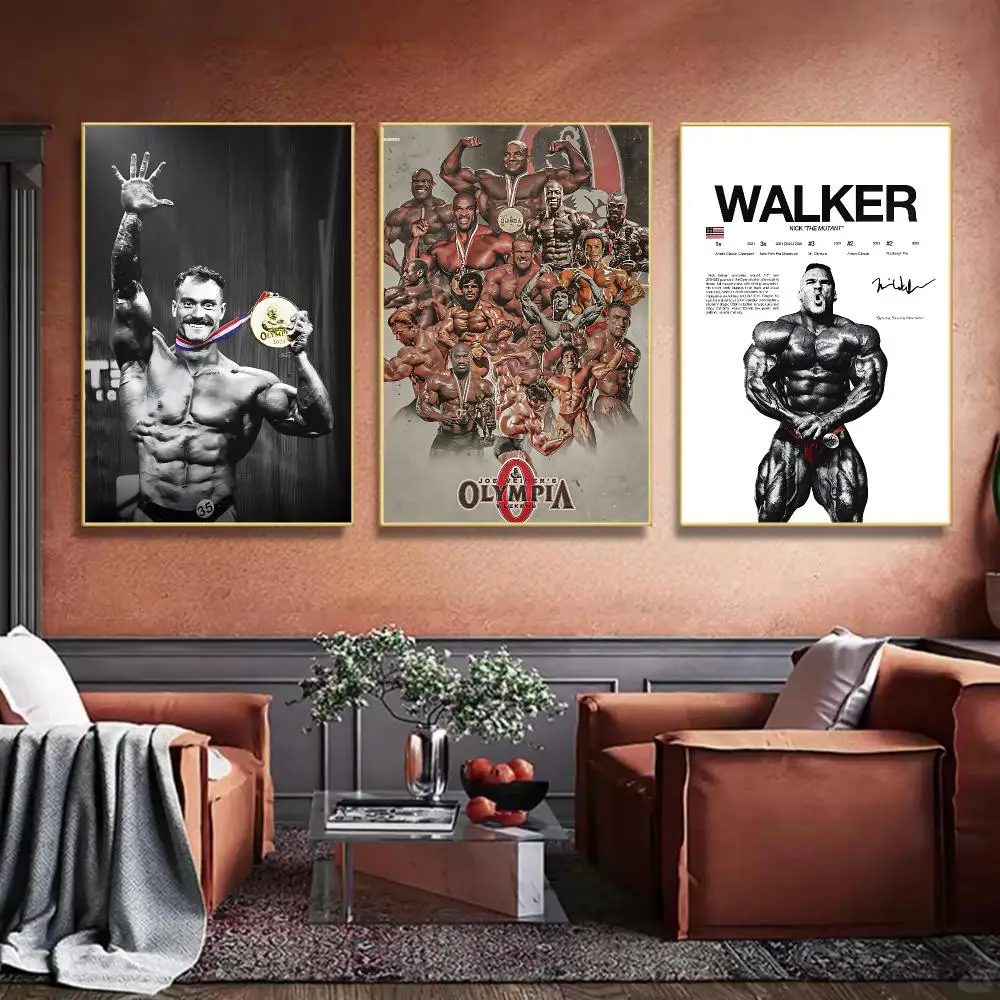 Muscule Coleman Mr Olympia Hot Poster HD Self‑Adhesive Art Print Home Wall Ornament for Clubs Cafe and Living Room Decoration