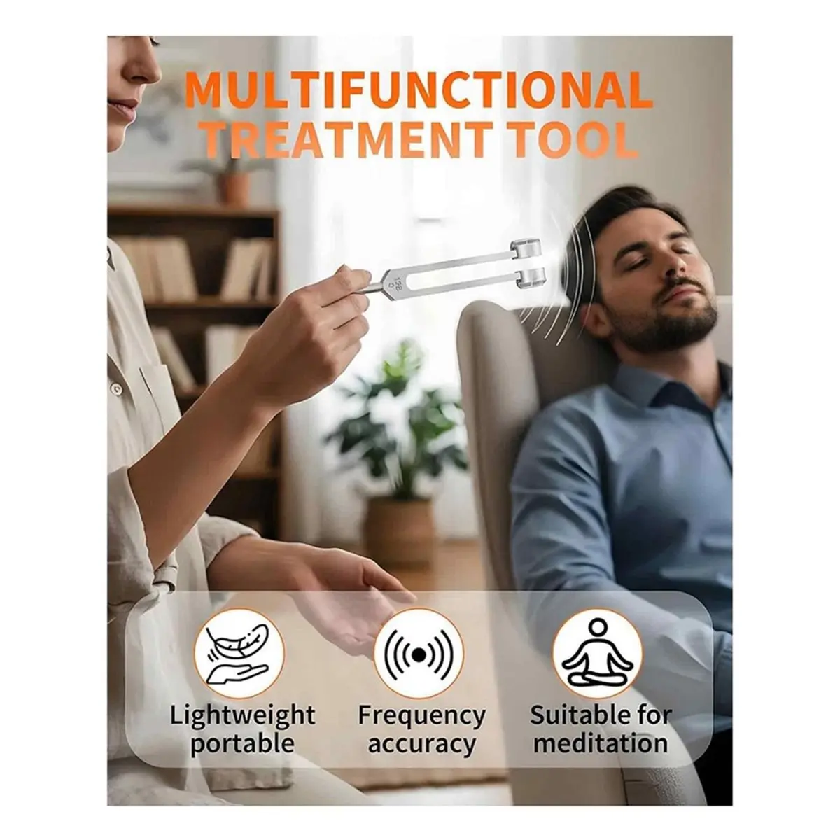 Big Discount 128Hz 256Hz Tuning Fork for Healing Set, Tone Therapy Healing Instrument for Meditation Relaxation Stress Relief