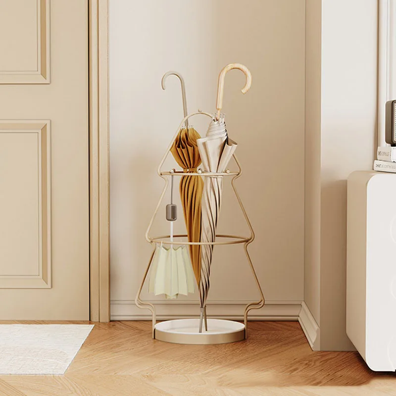 Anti-Leakage Umbrella Rack Multi-in-one High-Capacity Water Drain Stand‌ Umbrella Organizer With Hooks For Hanging Umbrellas