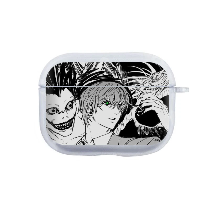 Cartoon Death Note Earphone Case for Apple Airpods 4 1 2 3 Pro Yagami Light Lawliet Ryuk Protective Cases Anime AirPods Case view 6