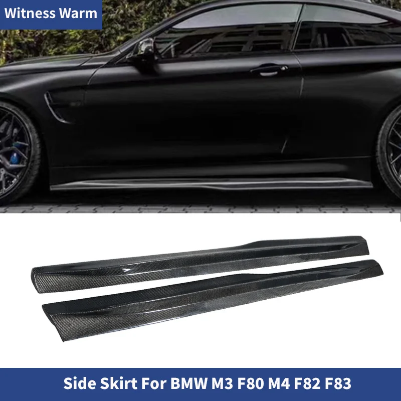 Jupes latérales de voiture en Fiber de carbone, tablier style PSM pour Bmw M3 F80 F83 F82 M4 Convertible Coupé 2014 – 2020