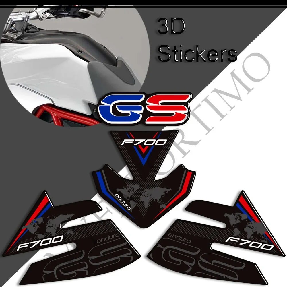 Untuk BMW F700GS F700 F 700 GS stiker kaca depan sepeda motor stiker pelindung bahan bakar Gas Kit minyak pegangan bantalan tangki lutut