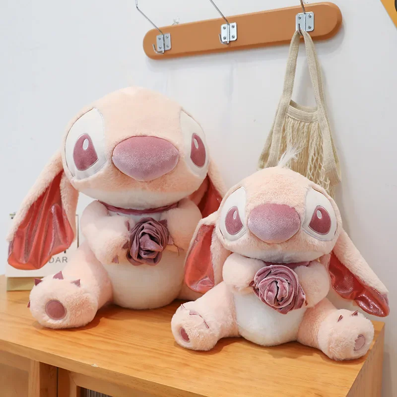 30-60cm Disney Lilo und Stich Plüschtiere Roségold Anime Plüsch Stoff Puppen Kissen niedlichen Stofftier Kinder Geburtstags geschenk