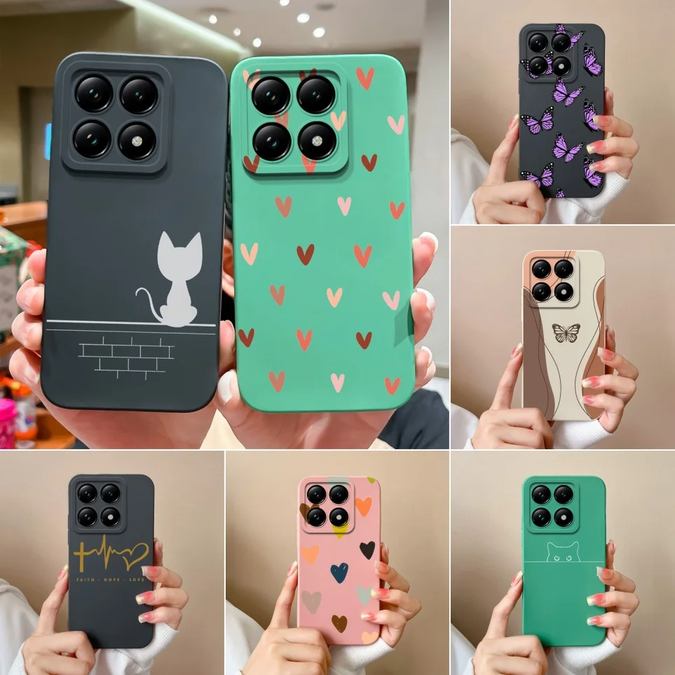 

Чехлы для телефона Xiaomi 14T 14TPro 14Pro Funda Trendy Love Heart Мягкий силиконовый чехол для 14T Pro Coque Xiaomi14 Pro Case Carcas