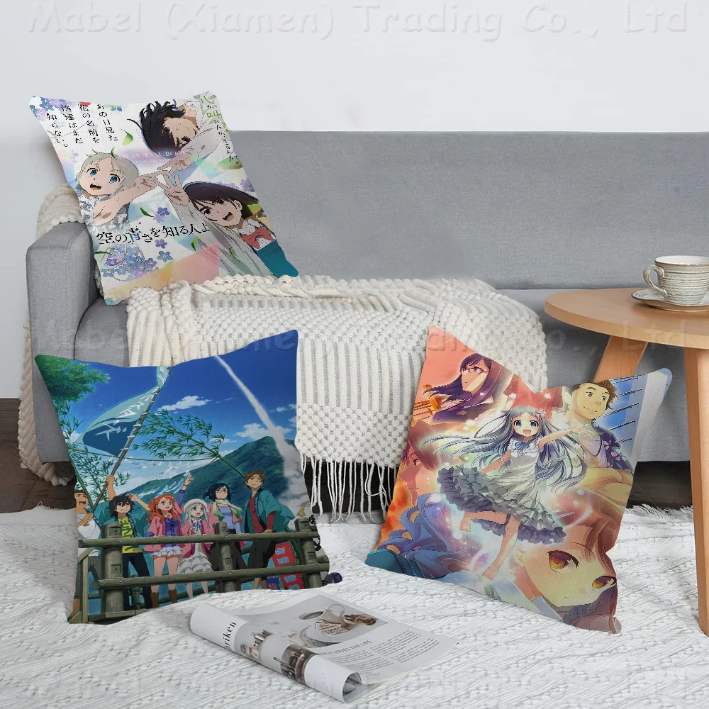 

Anohana The Flower We Saw That Day Anime Pillowcase Toon Gift Cushion Cover Bedroom Home Sofa Chair Seat Decor Pillow Case