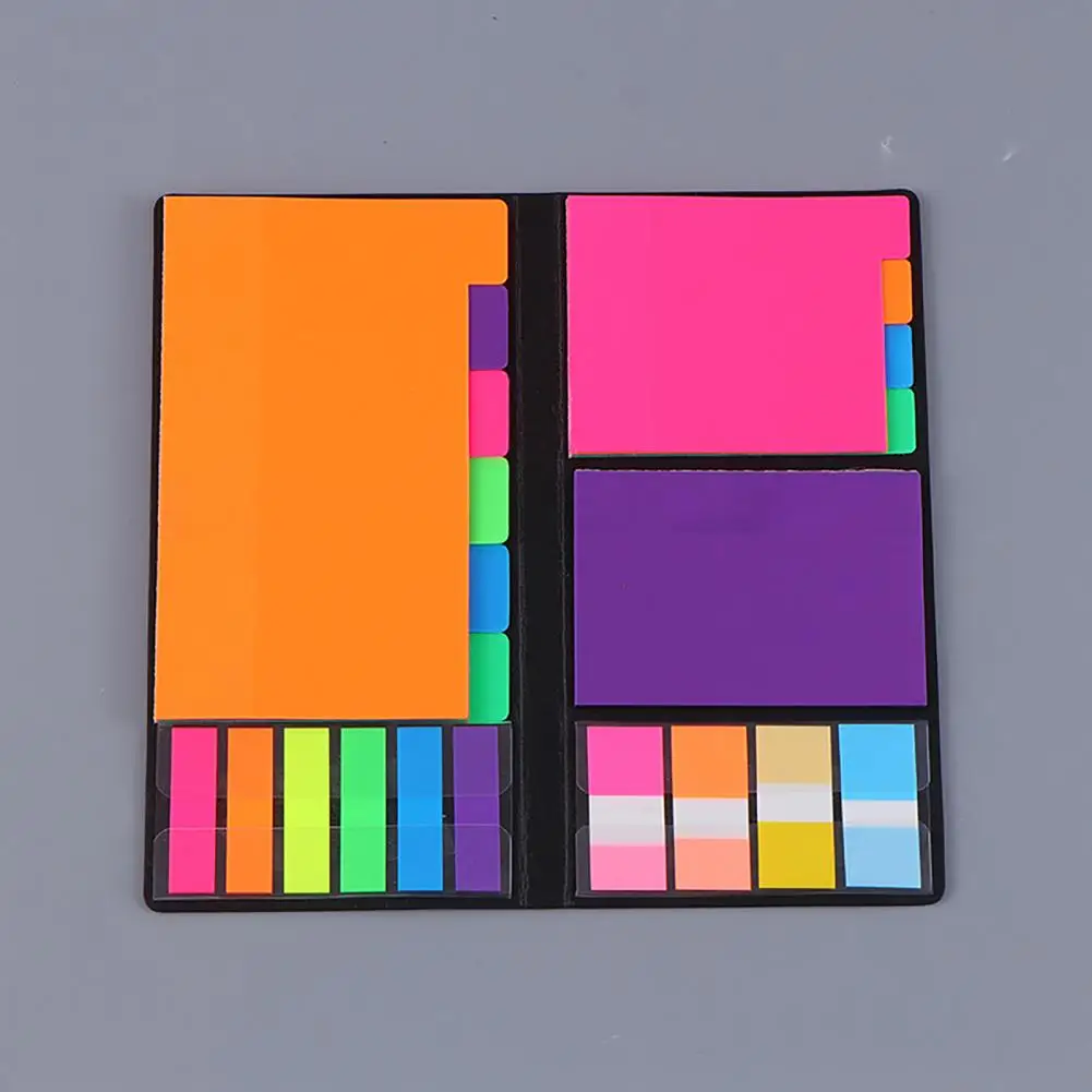 ชุดโน้ตกาวน้ำหนักเบาใช้งานง่ายชุดกระดาษโน้ตหลากสีกันน้ำสำหรับบ้านสำหรับธุรกิจ