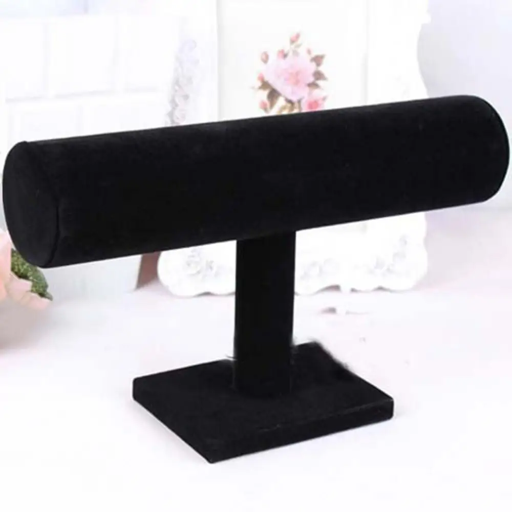 15x23cm Fashion Velvet Bracelet Bangle Necklace Jewelry Display Stand Holder Jewelry Organizer For Bracelet Choker T Shape elega