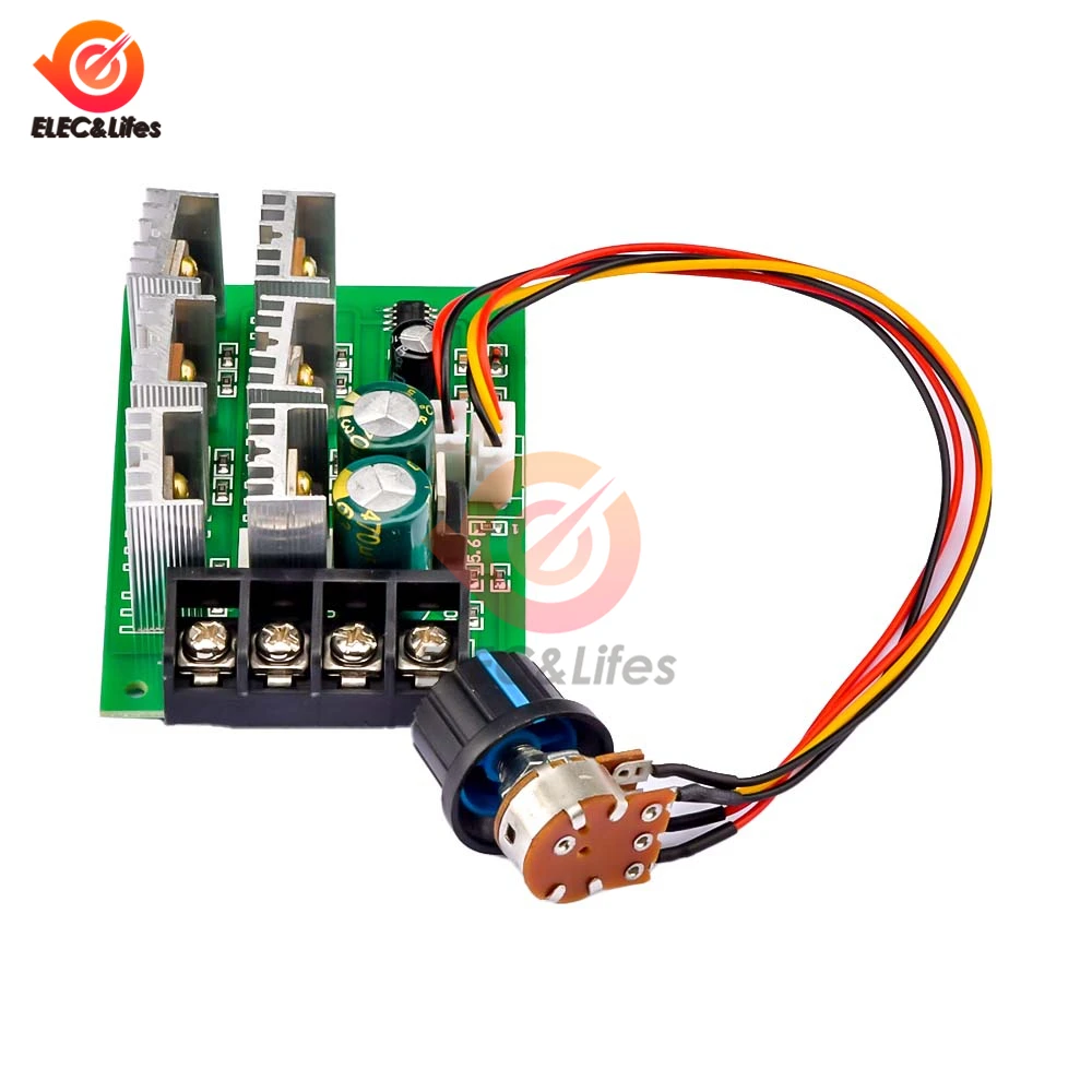 DC 9-55V 40A 2000W PWM DC Motor Pump Speed Regulator High Power Speed Controller 9V 12V 24V 36V 48V