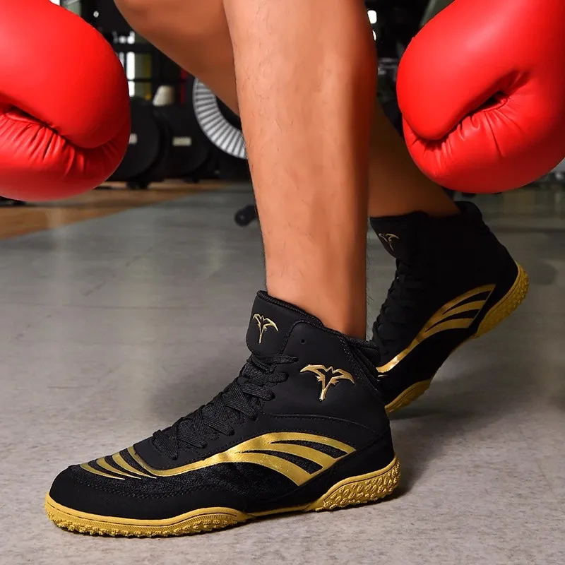 أحذية مصارعة للجنسين على الطراز الكلاسيكي الجديد، أحذية ملاكمة كهربائية للرجال، أحذية لياقة بدنية، أحذية تدريب القوة جيدة جدًا #3