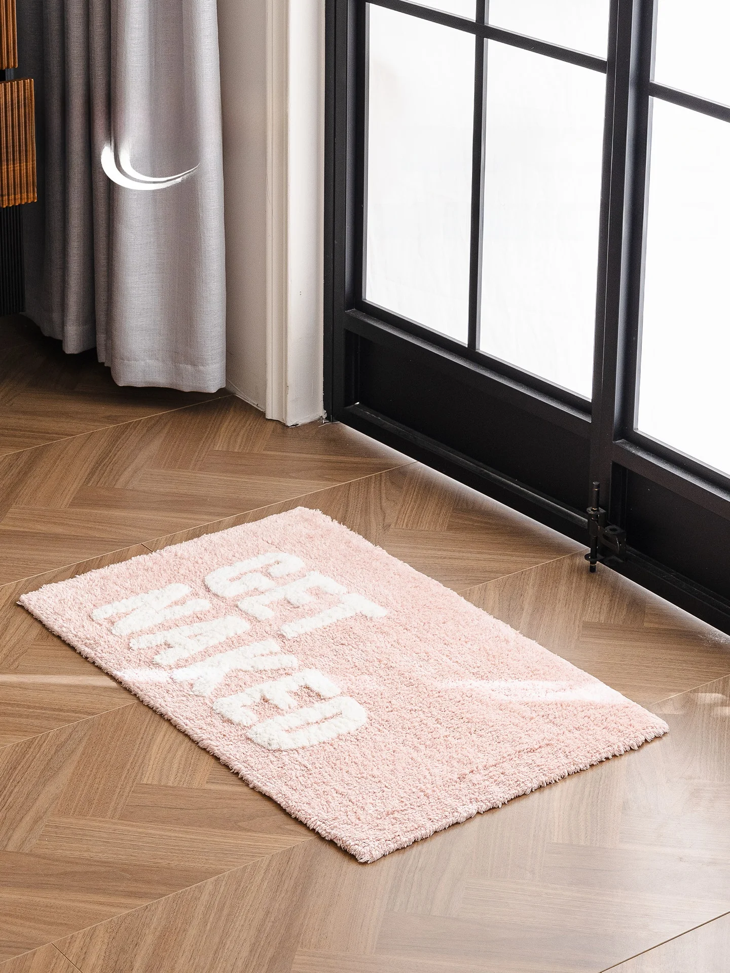 American Style Cotton Bathroom Mat Absorbent Bedroom Door Mat Non-Slip Floor Rug for Home Use in Bathrooms And Entrances