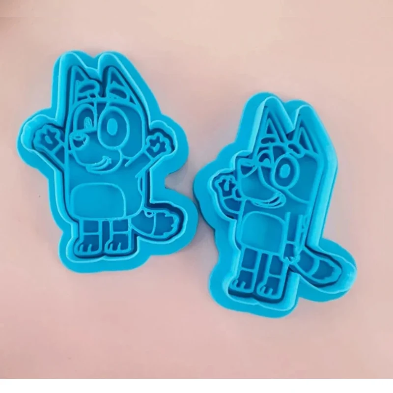 Bluey Bingo Cartoon Cute Little Creative Cake Mold BlueyHigh-Quality Plastic Biscuit Cookie Mold Shaping Gifts