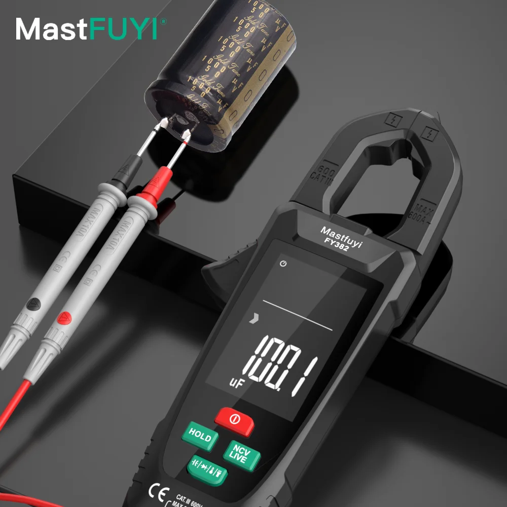 MASTFUYI Digital Clamp 3in1 multimeter electrical tester &temperature meter 9999 Counts AC Voltage NVC induction easy install&us