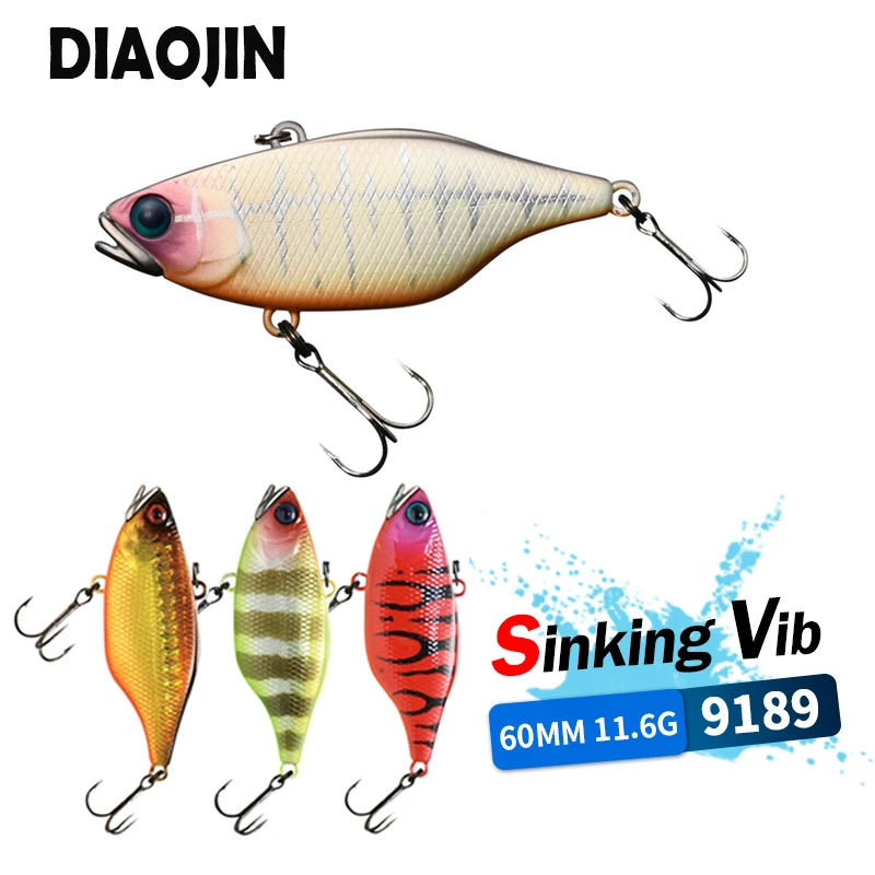 

Sinking Fishing Vibration Lure 60mm 11.6g Deep Sea Bait Long Casting Bass Lures Spinner Noisy VIB Lures Fishing Vibrate Baits