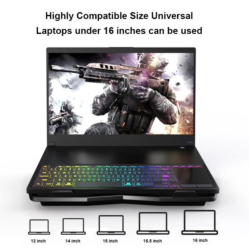 Imagem -05 - Notebook Cooling Fan Radiador do Computador Air Laptop Cooler Fans Usb 1600rpm Gaming Laptop Stand Fan Base Cooling Fan