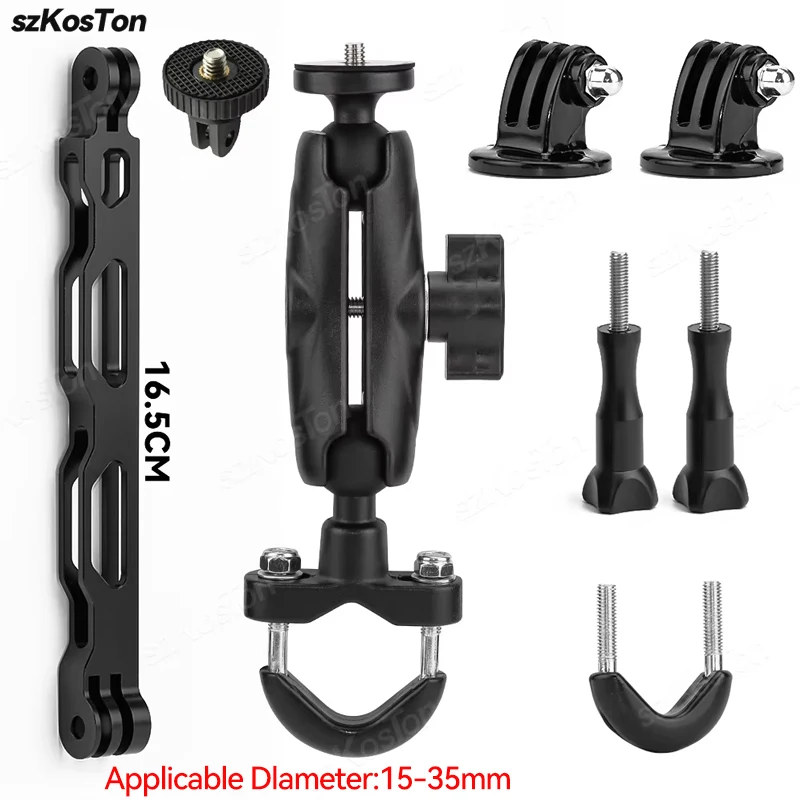 SZKOSTON Motorrad Fahrrad Kamera Halter Lenker Halterung Fahrrad Halterung für GoPro 13 12 11 10 9 8 DJI Action 6 5 Pro NANO Insta360 X5 X4 8