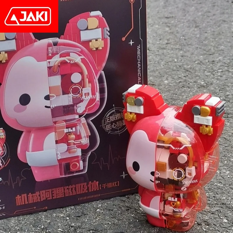 Genuine JAKI Ali The Fox Magnetic Body Assembly Building Blocks Trendy Play Model Ornaments Semi-Disassembled Toys Holiday Gift