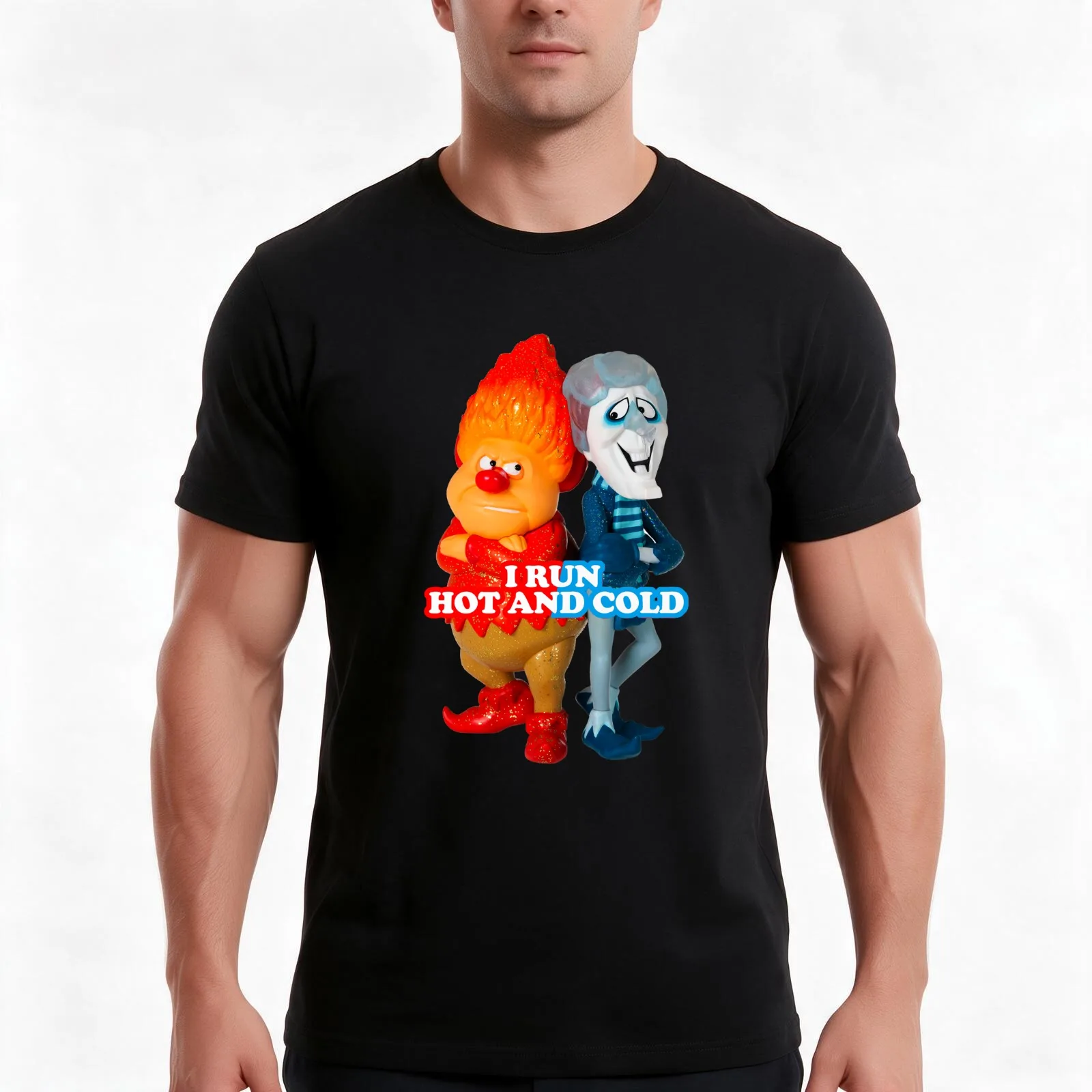 I RUN HOT AND COLD - Miser Brothers T-Shirt, Summer Casual Cotton Tee, Oversized Streetwear Tops, Vintage Graphic Print