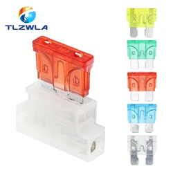 5PCS Auto Standard Middle Fuse Holder + Car Boat Truck ATC ATO Blade Fuse 1A 2A 3A 4A 5A 7.5A 10A 15A 20A 25A 30A 35A 40A