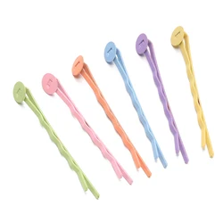 20pcs/Lot 8mm Inner Size Colorful Hair Clips Hairpin Blank Base Setting Cabochon Cameo Jewelry Making Accessories Supplies