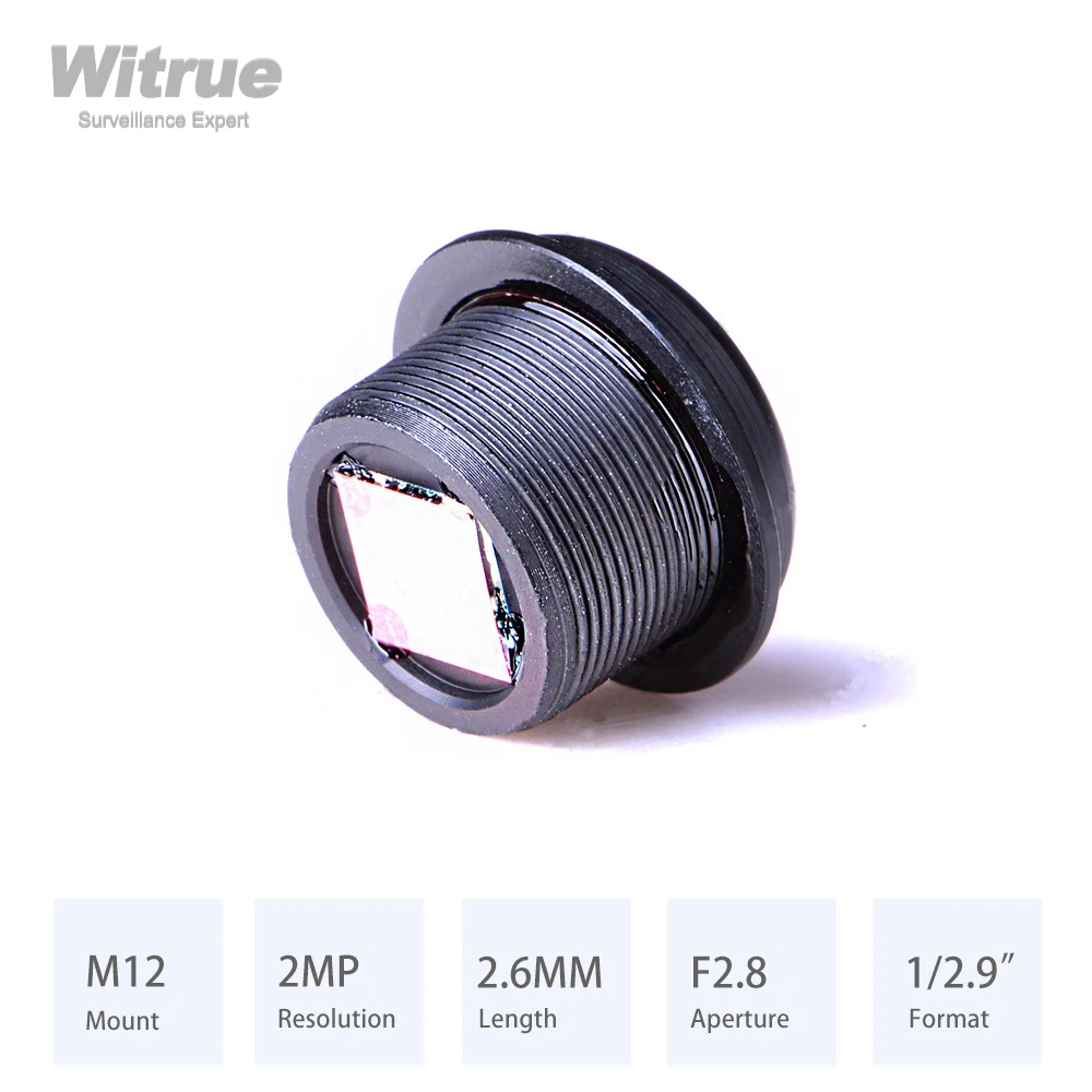 Witrue M12 عدسات كاميرات مراقبة 2.6 مللي متر فتحة F2.8 تنسيق 1/2.9 "HD 1080P مع 650nm IR تصفية للمراقبة كاميرات أمنية