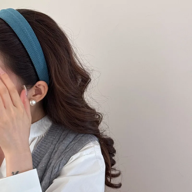 Early autumn candy concave convex sponge headband women high cranial top versatile pressure hair headgear