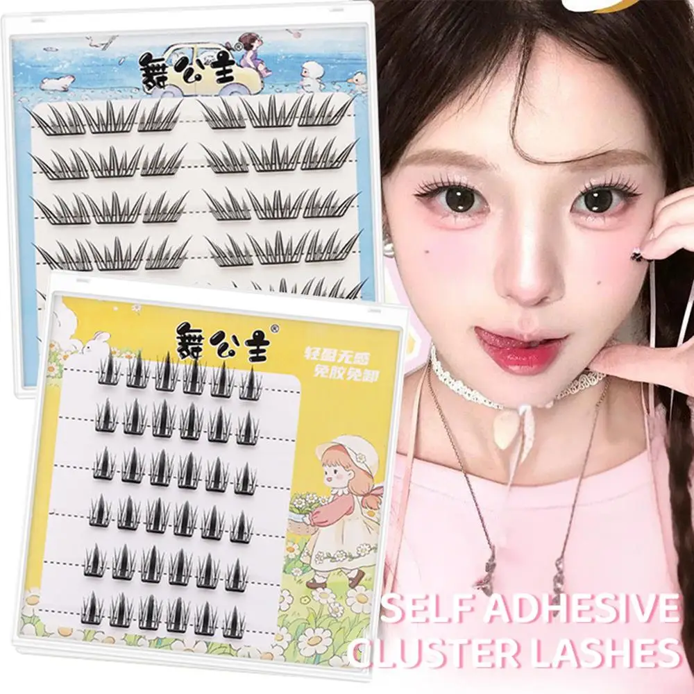 

Fake Eyelash Segmented Lash Extension Useful Eyelash Grafting Glue-Free Lash Cluster DIY Daily Use Item Self Adhesive Lash