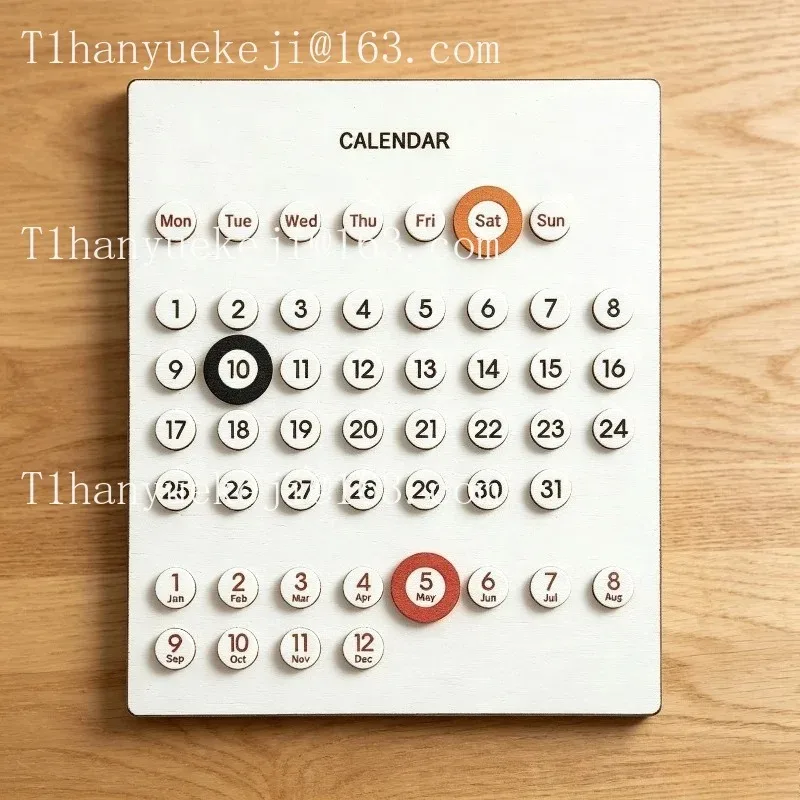 Factory direct sale Personalized calendar creative wooden perpetual calendar home decoration ornament desktop shooting props