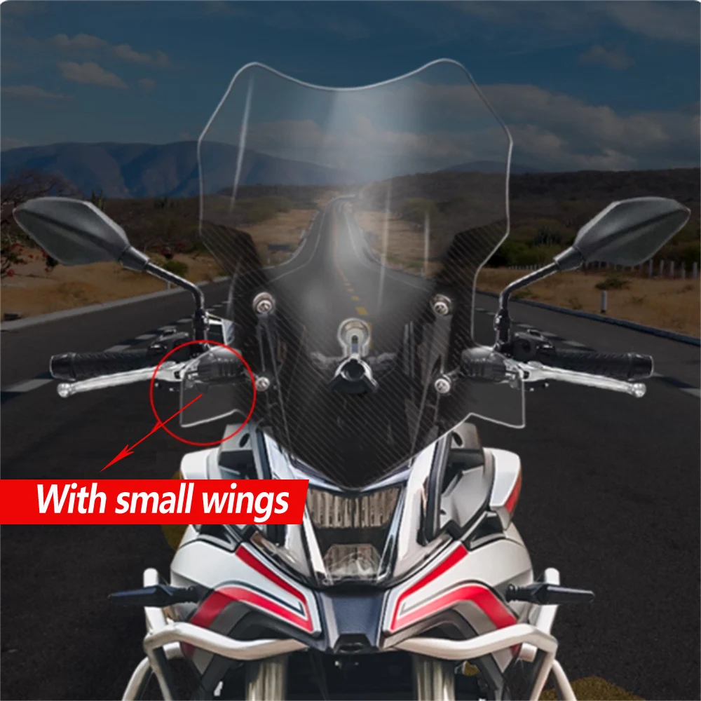 

For VOGE 500DS 525DS 650DS Windshield Modification High Front Windshield Widening Chest Guard New Style with Wings