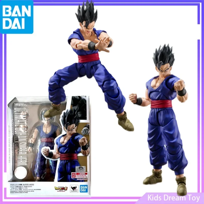 

Bandai в наличии, оригинальные аниме-фигурки SHF Dragon Ball, ULTIMATE GOHAN SUPER HERO, экшн-фигурки, игрушки, Коллекционная модель, подарки для детей