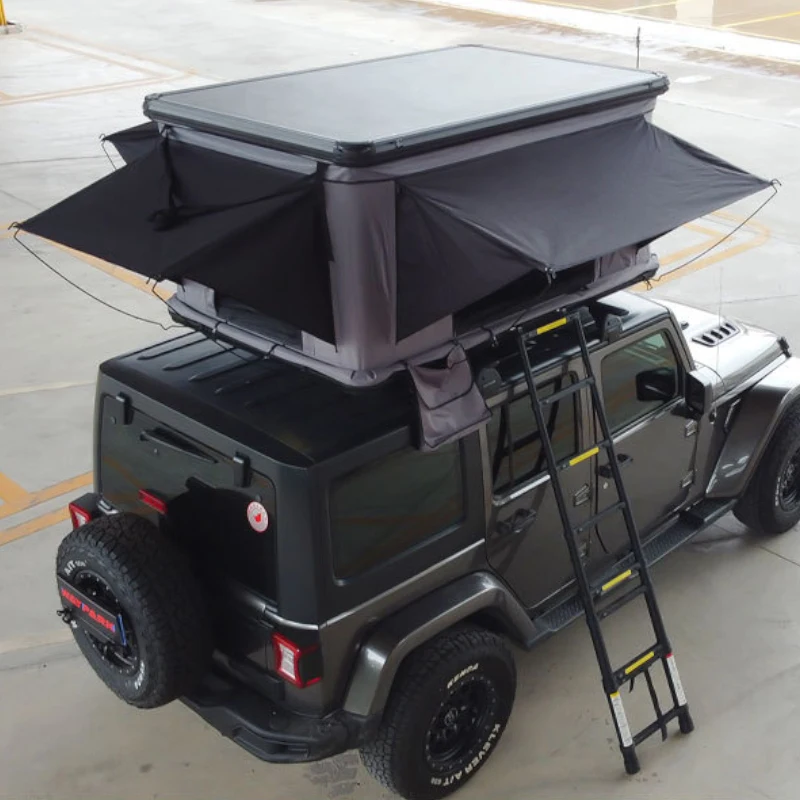 2026 Large Space 4 Persons Rooftop Tent Hard Shell Aluminum Safe and Sturdy Tent Box Car Roof Tent for Family Campingpromote sal
