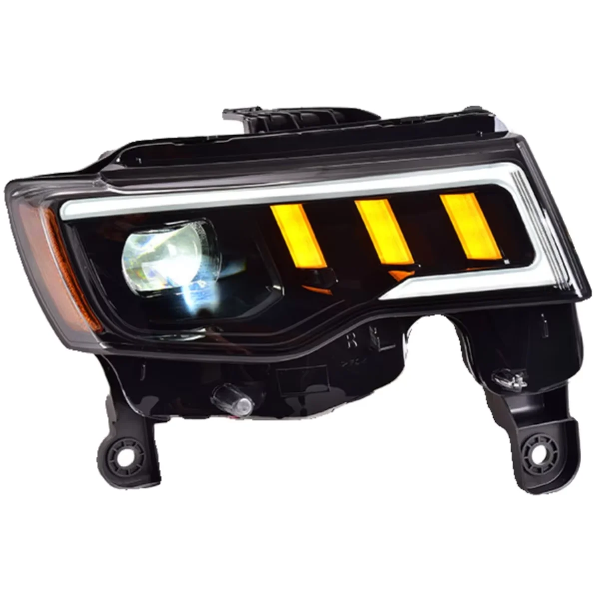Dedicated 12V for Grand Cherokee Headlight Assembly New 14-20 Models LED Daytime Running Lights 6000k Dynamic Flowing Turn