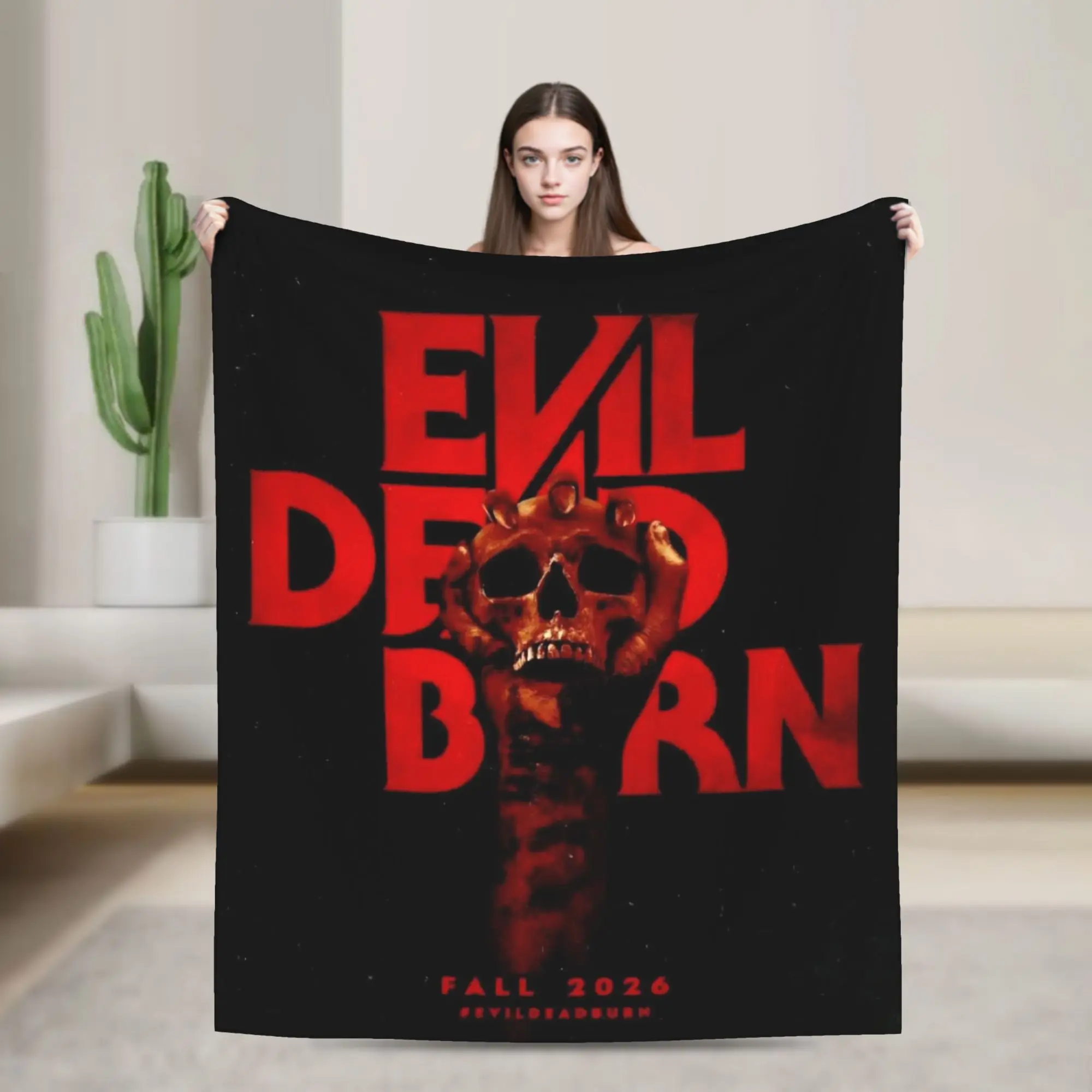 Super Soft Evil Dead Burn Throw Blanket Premium Flannel Fleece Lightweight  Bed Blanket Cozy Plush Blankets All Season Use