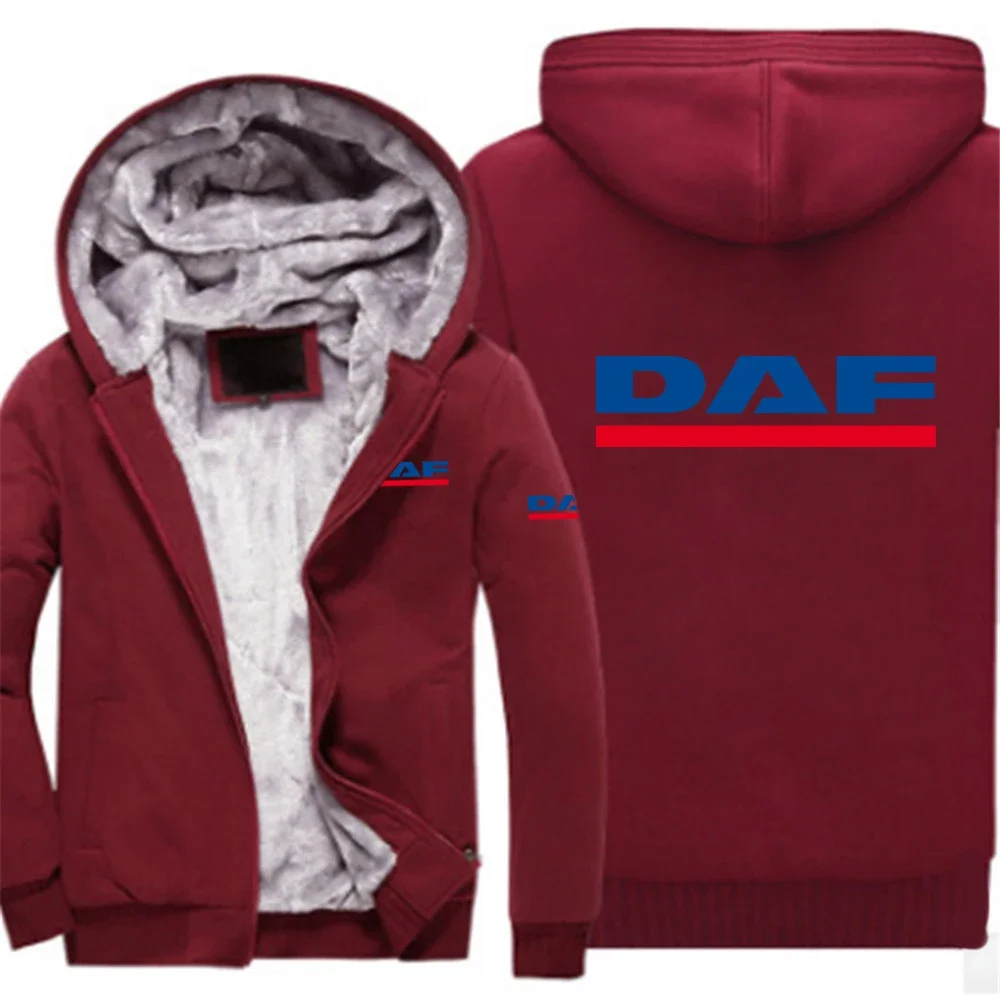 2024 New  DAF Truck Logo Spring and Autumn Men Thicken Hoodies Fashion Turtleneck Knitte Long Sleeve Soft Elastic Comfort Blouse