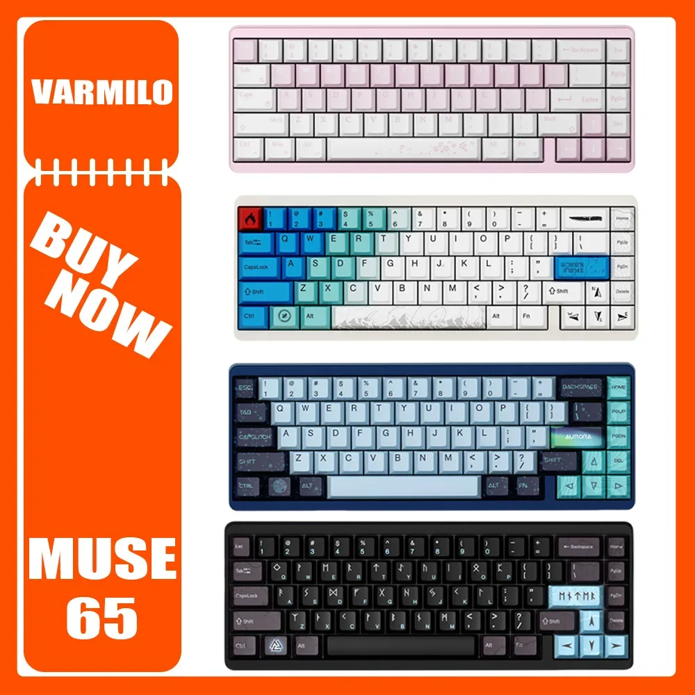 Varmilo Muse65 Magnetic Axis Keyboard Aluminium Alloy RGB Backlight Keyboards 8K Low Delay FPS Gaming Customizatio Keyboard