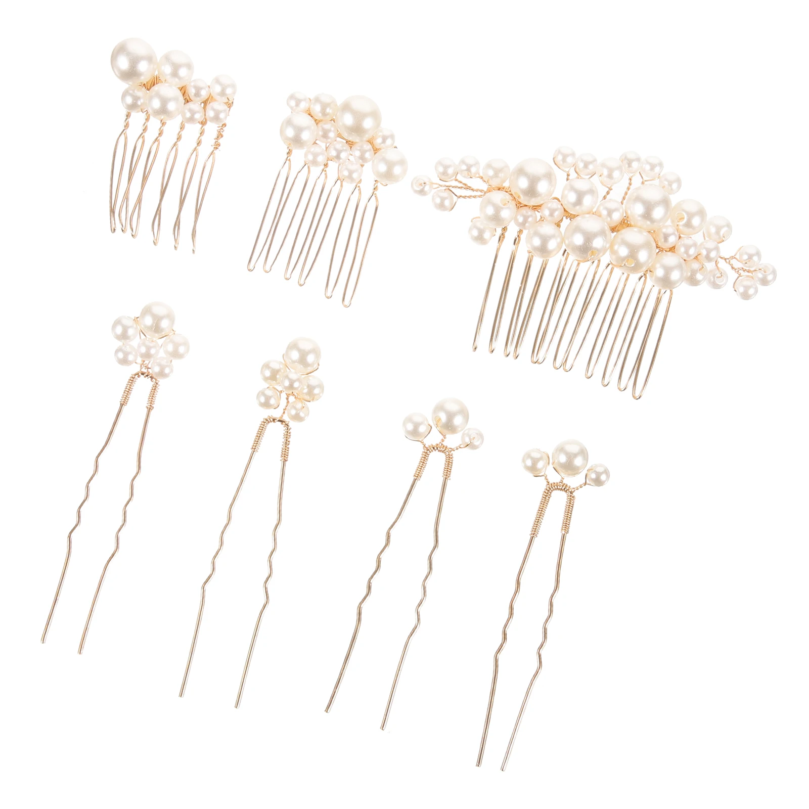 

7 шт., жемчужные гребни, свадебные аксессуары, шиньоны для свадебных гостей, прочная металлическая расческа для женщин и девочек, прочная, элегантная, винтажная, свадебная