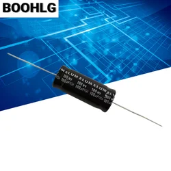 5PCS audio crossover 100uf axial NP non-polar electrolytic capacitor 100v 100uf 18X44mm