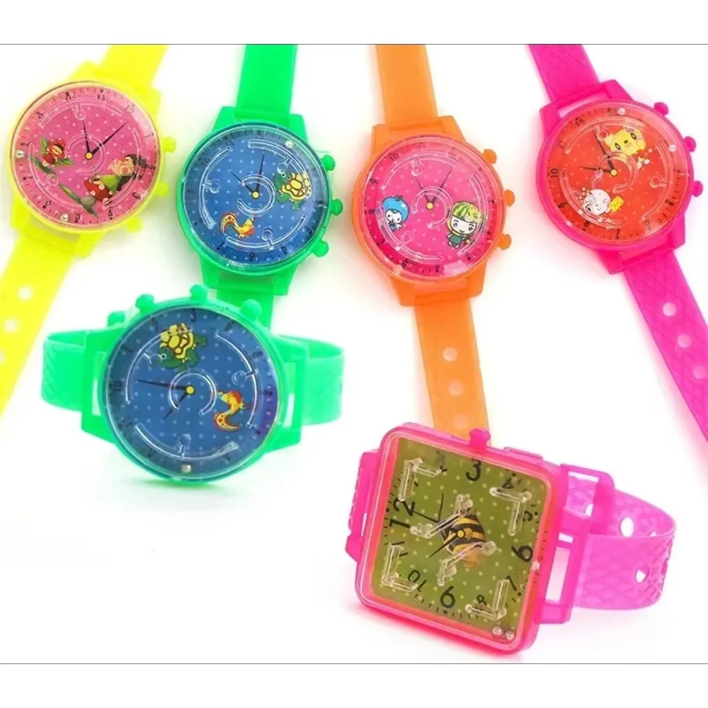 5 stücke Kinder uhr Spielzeug Mini Farbe Labyrinth Spielzeug Kunststoff Labyrinth Ball Kinder Geburtstags feier begünstigt Baby Geschenk Geschenk